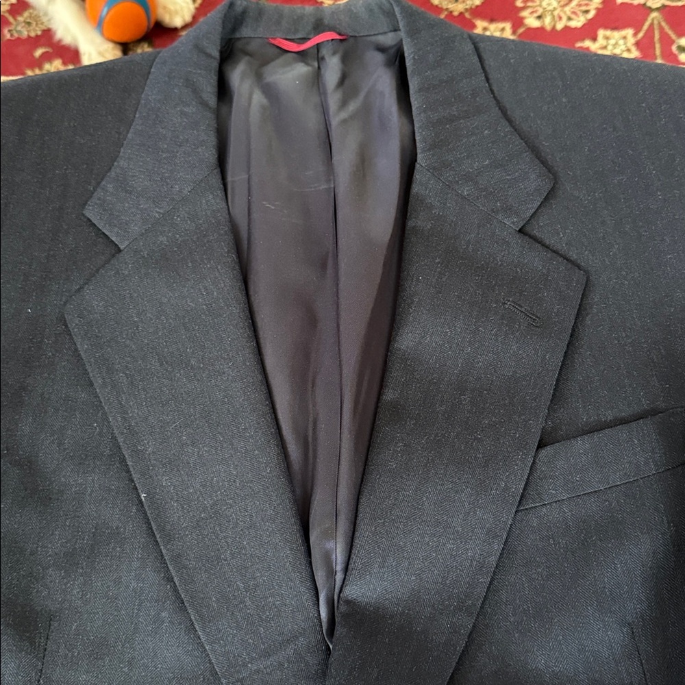 Jos A Bank Mens Wool Blazer Sports Coat Size 46L Two Button (TD)